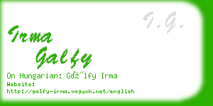 irma galfy business card